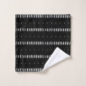 Elegant eenvoudig zwart-wit abstract patroon bad handdoek (Wasdoekje)