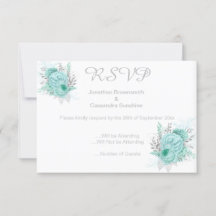ELEGANT EENVOUDIGE BLOEMEN AQUA GLITTER RSVP