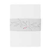 Elegant eenvoudige grijze en rode bloem uitnodigingen wikkel (Achterkant Voorbeeld)