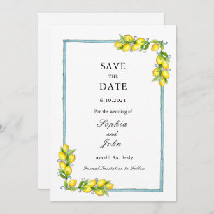 Elegant eenvoudige  Lemons sparen de datum Save The Date