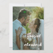 elegant & eenvoudige luxe gouden trouwuitnodiging kaart (Achterkant)