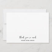 Elegant Eenvoudige Naam Script Foto Bruiloft Bedankkaart (Voorkant)