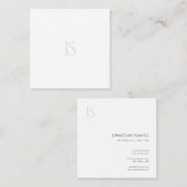 Elegant Eenvoudige Sjabloon Modern Minimalistisch  Vierkante Visitekaartje (Voorkant / Achterkant)