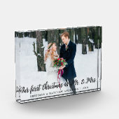 Elegant Eerste Kerstmis als de heer en mevrouw. Fotoblokken (Links)