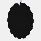 Elegant effen zwart ornament kaart (Links)