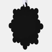 Elegant effen zwart ornament kaart (Links)