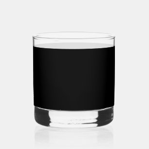 Elegant Effen Zwart Whisky Glas