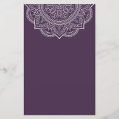 Elegant Eggplant Paisley Indian Hindu Wedding (Achterkant)