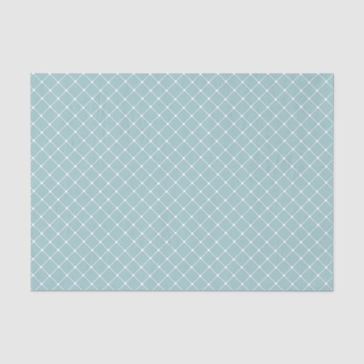Elegant Eggshell Blue Trellis Pattern Tissuepapier (Voorkant)
