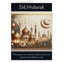 Elegant Eid Card - Paix, Lumière et Gratitude