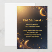 Elegant Eid Celebration Invitation (Devant / Derrière)