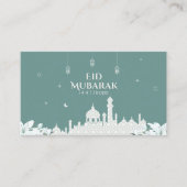 Elegant Eid Mubarak 1447 Hijri Wenskaart Visitekaartje (Voorkant)