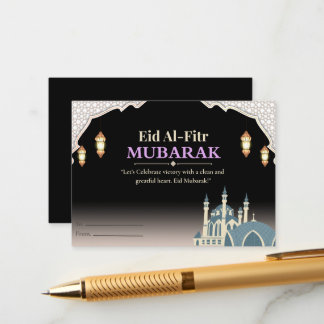 Elegant Eid Mubarak Card Informatiekaartje