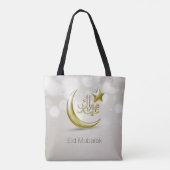 Elegant Eid Mubarak Gold Moon Star - Canvas tas (Achterkant)