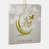 Elegant Eid Mubarak Gold Moon Star - Ornament (Rechts)