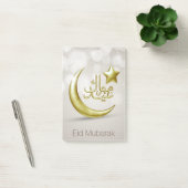 Elegant Eid Mubarak Gold Moon Star Post-it® notes (Kantoor)