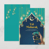 Elegant Eid Mubarak Kaart (Voorkant / Achterkant)