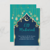 Elegant Eid Mubarak Kaart (Voorkant / Achterkant)