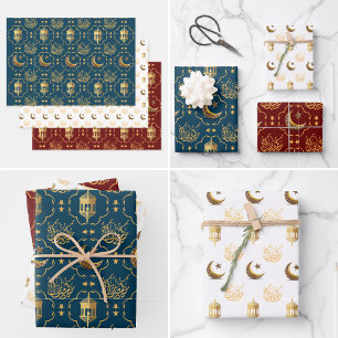 Elegant Eid Mubarak Kalligrafie goud Inpakpapier Vel