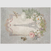 Elegant Eiffeltoren Parijs Bloedtuin Tissuepapier (Voorkant)