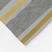 Elegant eigentijdse goud- en grijze toon-stripes fleece deken (Hoek)