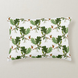 Elegant eikenblad en eikel accent kussen