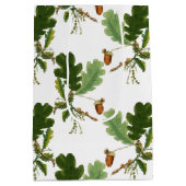 Elegant eikenblad en eikel medium cadeauzakje (Achterkant)