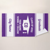 Elegant eindexamen middelbare school klas 2025 cad badhanddoek (Badhanddoek)