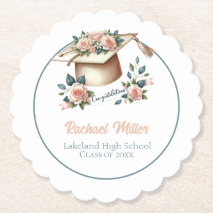 Elegant eindexamen viering ontwerp kartonnen onderzetters