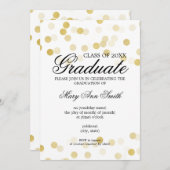 Elegant einfeest met goud folie glitterslinger kaart (Voorkant / Achterkant)