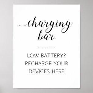 Elegant Electronics Oplaad Huwelijk Bord Poster