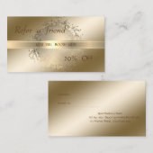 Élégant, Élégant, brillant, Faux Gold Carte de réf (Devant / Derrière)