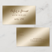 Élégant, Élégant, Carte de recommandation brillant (Devant / Derrière)