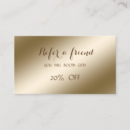 Élégant, Élégant, Carte de recommandation brillant (Devant)