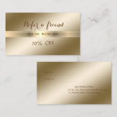 Élégant, Élégant, Carte de recommandation brillant (Devant / Derrière)