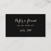 Élégant élégant, Carte de référence noire (Devant)