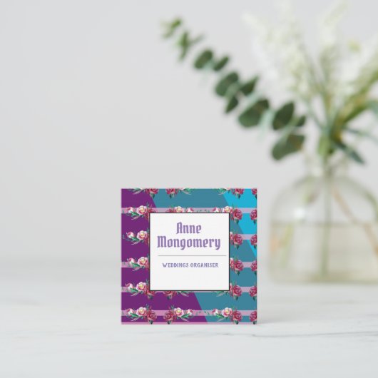 Élégant, élégant Carte de visite Carré (Debout devant)