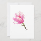 Élégant, ÉLÉGANT MARIAGE CARTE RSVP Fleur rose (Dos)