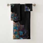 Elégant élégant Noir Or coloré Mandala (En situation)