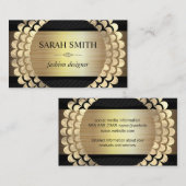 Elegant Element / Golden Folie Flake Pattern Visitekaartje (Voorkant / Achterkant)