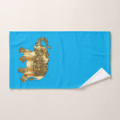 Élégant éléphant paisley or bleu (Serviette à main)