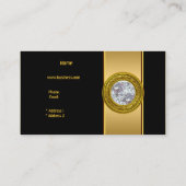 Elegant Elite Classy Gold Black Visitekaartje (Achterkant)