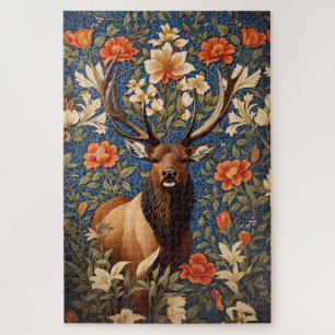 Elegant Elk William Morris Geïnspireerd Bloemen Legpuzzel