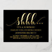 Elegant Elke leeftijd verrassende verjaardag Echte Folie Uitnodiging (Voorkant)