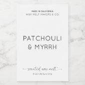 Élégant emballage de la cire de fusion Étiquette r (Étiquettes simples)