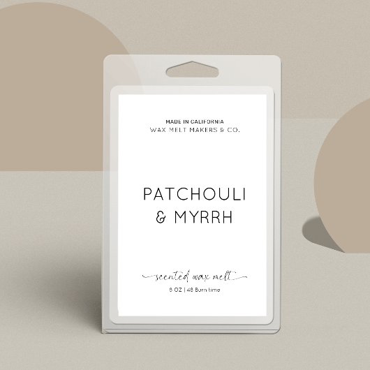 Élégant emballage de la cire de fusion Étiquette r