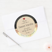 Élégant emballage de produits Étiquette Noir Beige (Enveloppe)