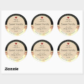 Élégant emballage de produits Étiquette Noir Beige (Feuille)