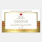 Élégant emballage de produits Étiquettes blanc et  (Devant)