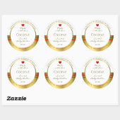 Élégant emballage de produits Étiquettes blanc et  (Feuille)